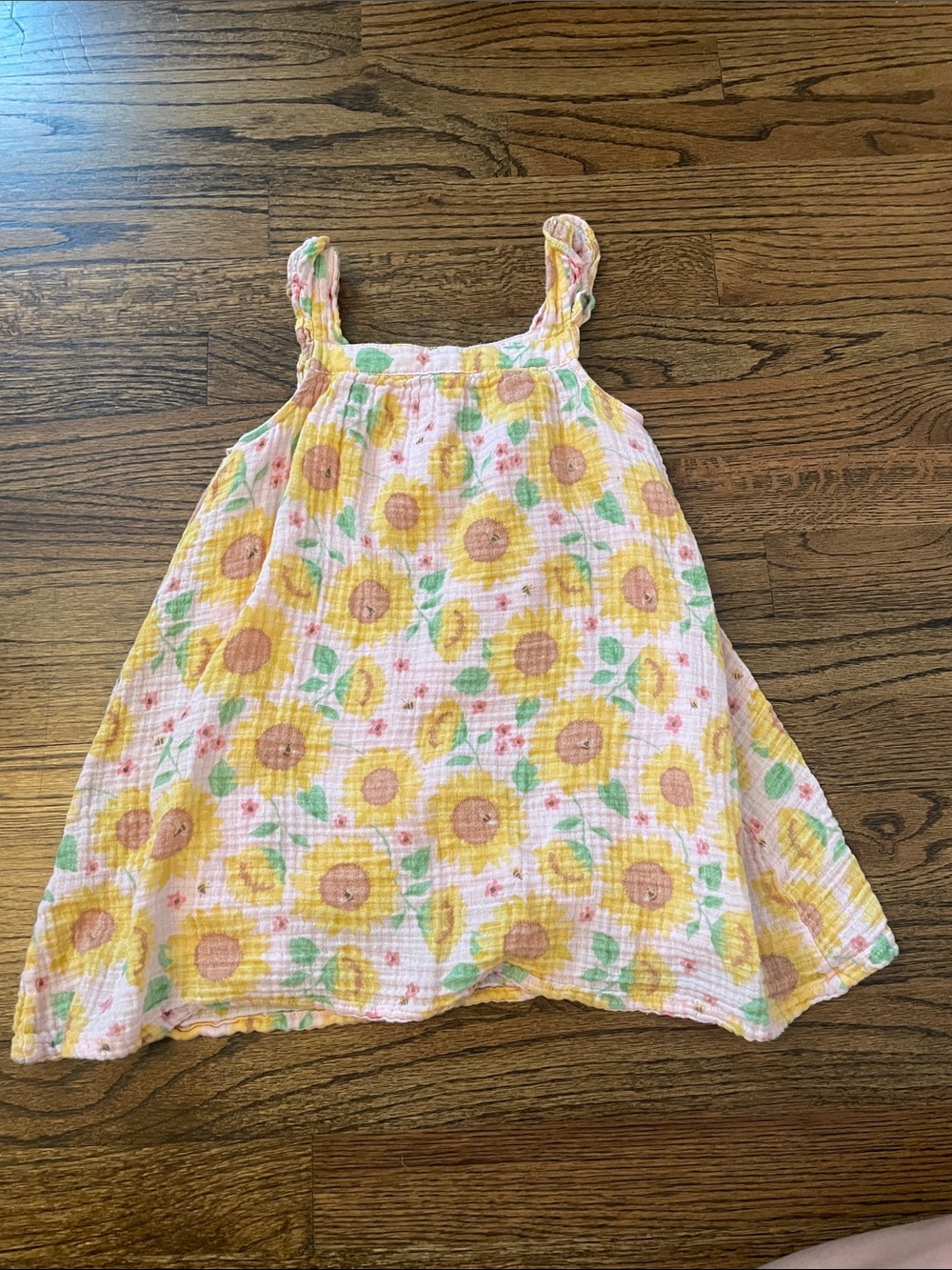 Angel Dear Pink Sunflower Print Sundress